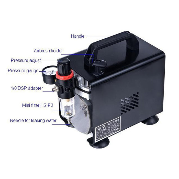 Air Brush Compressor 1/6HP With Moisture Filter