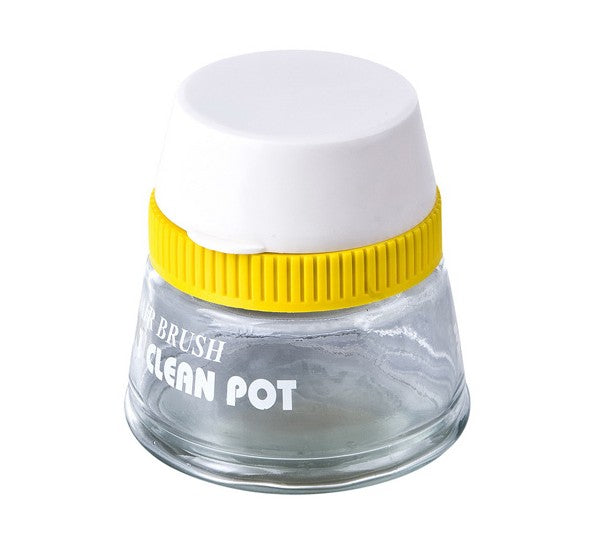 Air Brush Spray Out Cleaning Pot Yellow