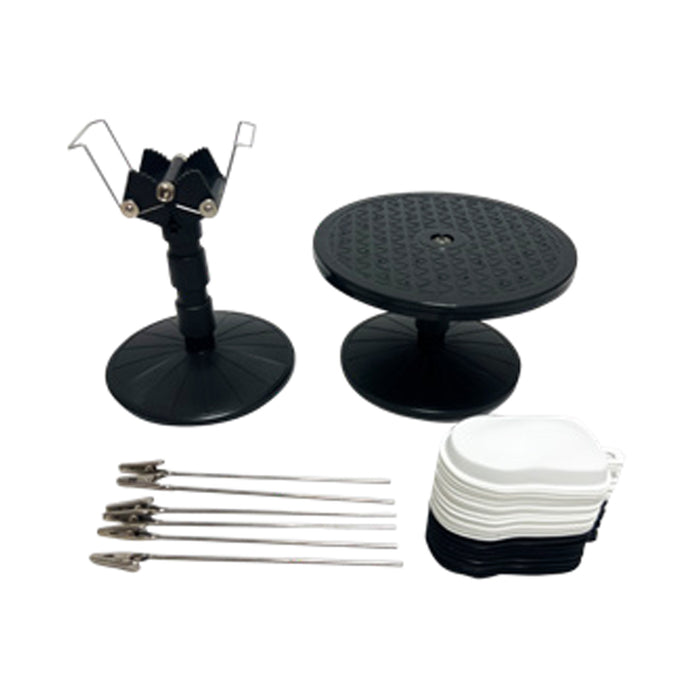 Air Brush Painting Turntable & Holder Kit with Clips