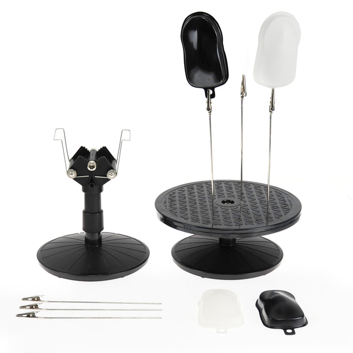 Air Brush Painting Turntable & Holder Kit with Clips